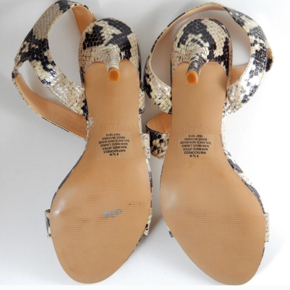 Nine West Embossed Python Sandal Heels - Picture 5 of 6